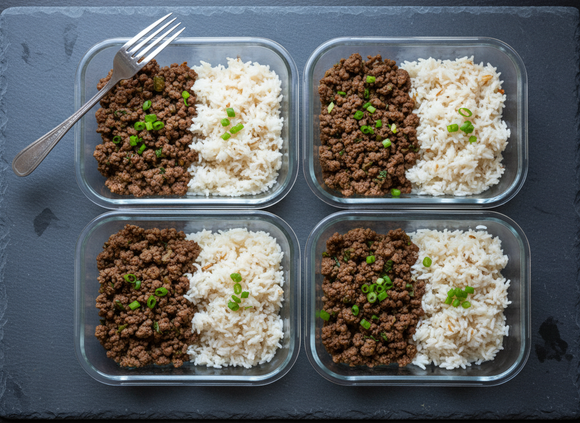Beef and Rice Meal-Prep Bowls
