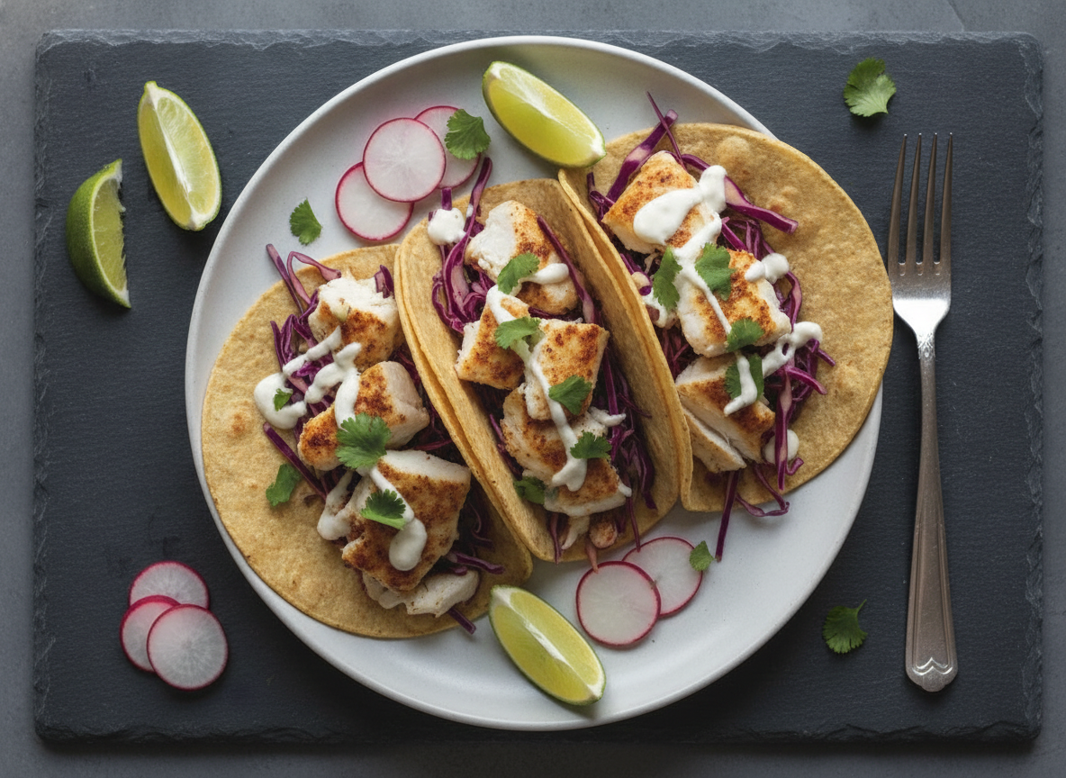 White-Fish Tacos (lettuce cups)